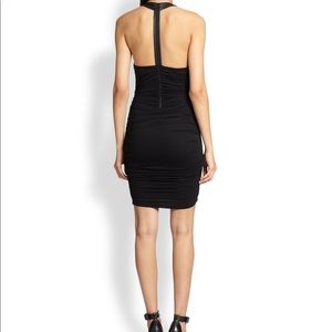 Alice and Olivia Black mini dress- open back